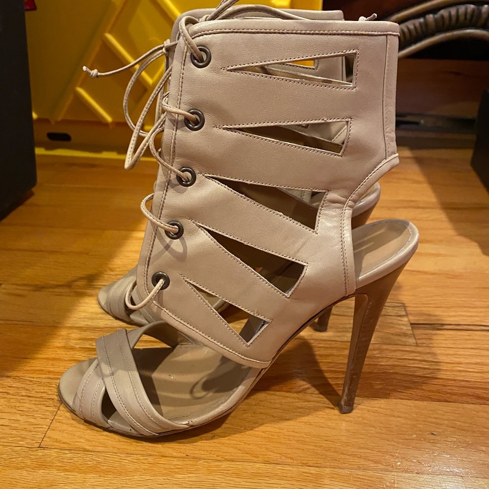 Manolo Blahnik Lace Up Pumps